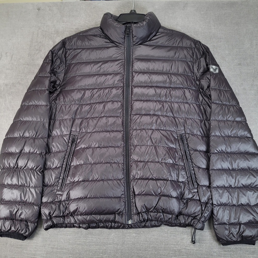 American Eagle Outfitters Womens Large Black Down Puffer Jacket Quilted Full Zip